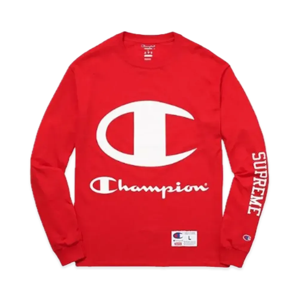Supreme x Champion L/S Tee "Red"