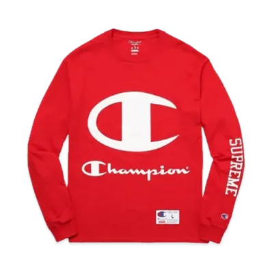 Supreme x Champion L/S Tee "Red"