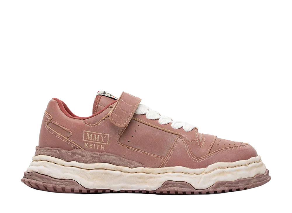 Maison MIHARA YASUHIRO KEITH OG Sole Overdyed Leather Low-top Sneakers "Pink"