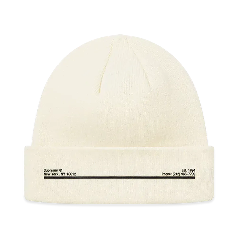 Supreme New Era Shop Beanie "Natural"