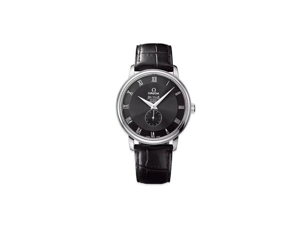 OMEGA De Ville Prestige Leather Strap 39MM "Stainless Steel/Black" 4813.50