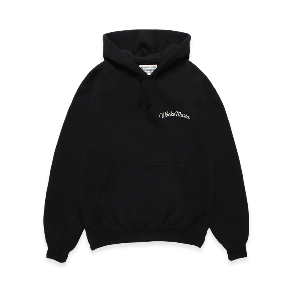 WACKO MARIA Middle Weight Hooded Sweat Shirt "Black"