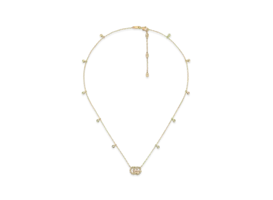 GUCCI GG Running Series 18K Diamond Necklace "Gold"