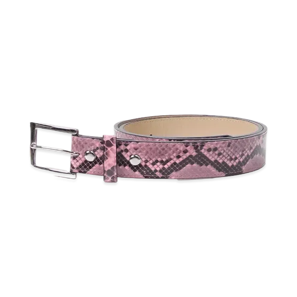 WACKO MARIA Python Leather Belt "Pink"