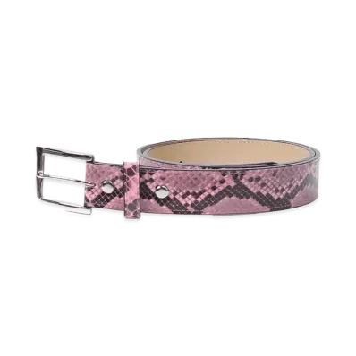 WACKO MARIA Python Leather Belt "Pink"