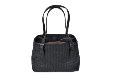 Bottega Veneta Lambskin Hand Bag "Black"