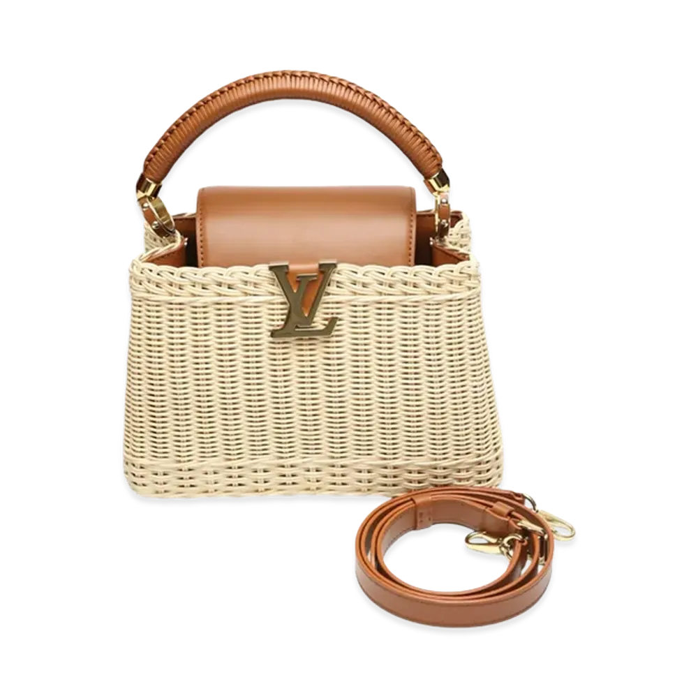 Louis Vuitton Capucines BB Leather Rattan "Brown"