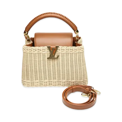 Louis Vuitton Capucines BB Leather Rattan "Brown"