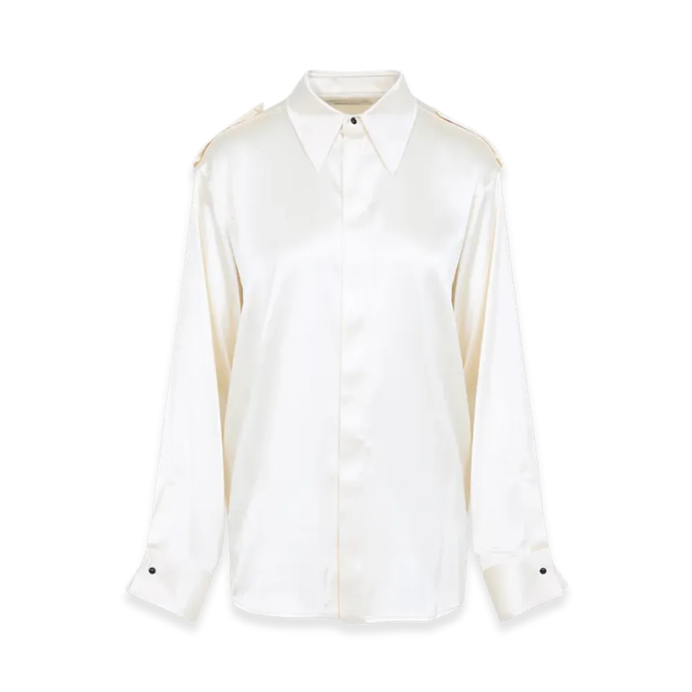 PHOEBE PHILO Liquid Utility Shirt "Cream"