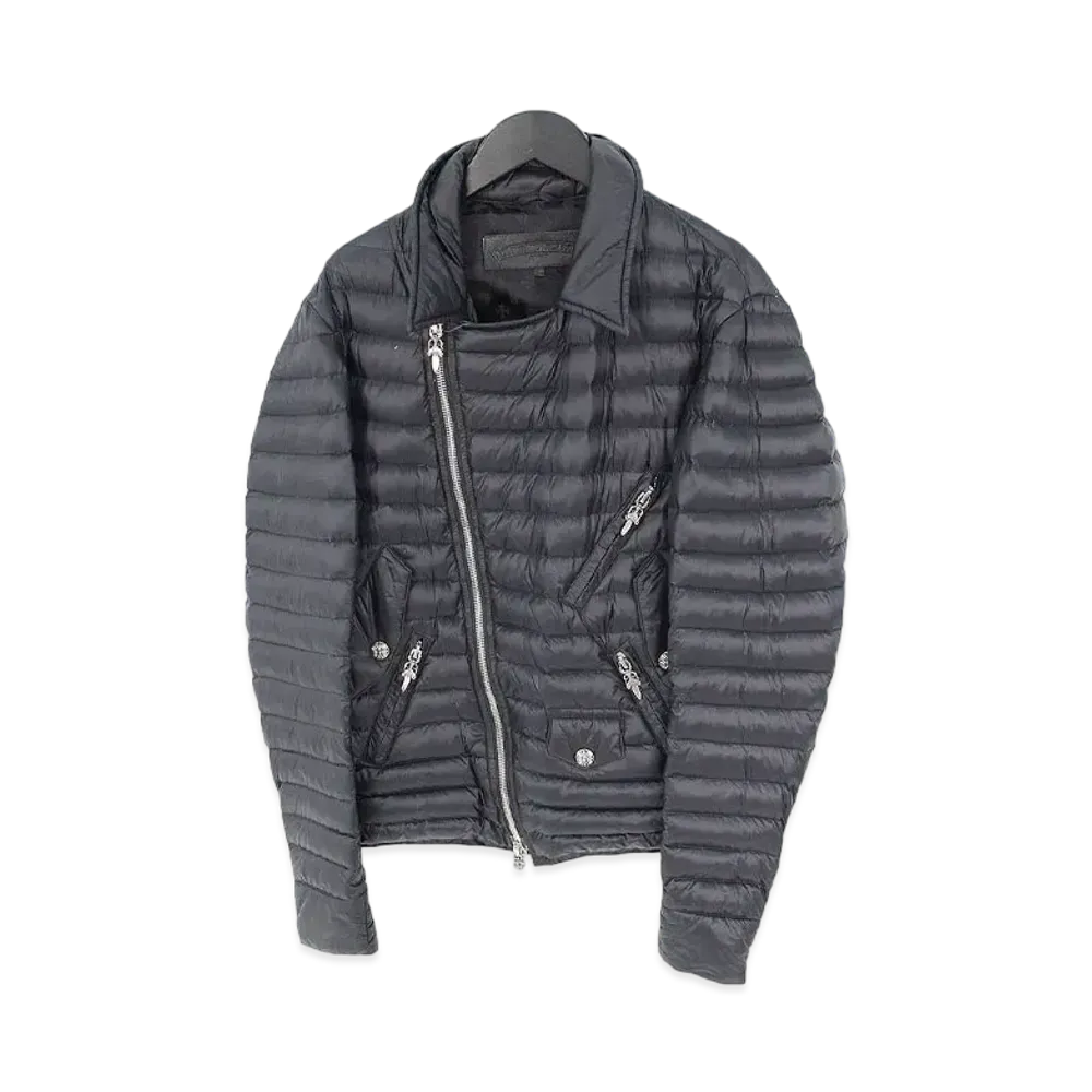 Chrome Hearts Dagger Zip Nylon Riders Down Jacket "Black"