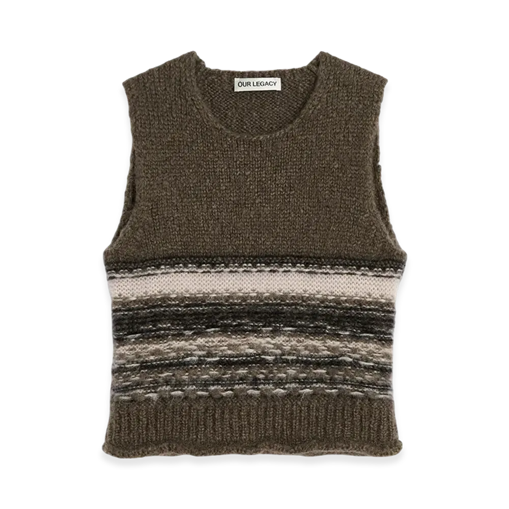 OUR LEGACY Pleaser Tank "Blur Fair Isle"