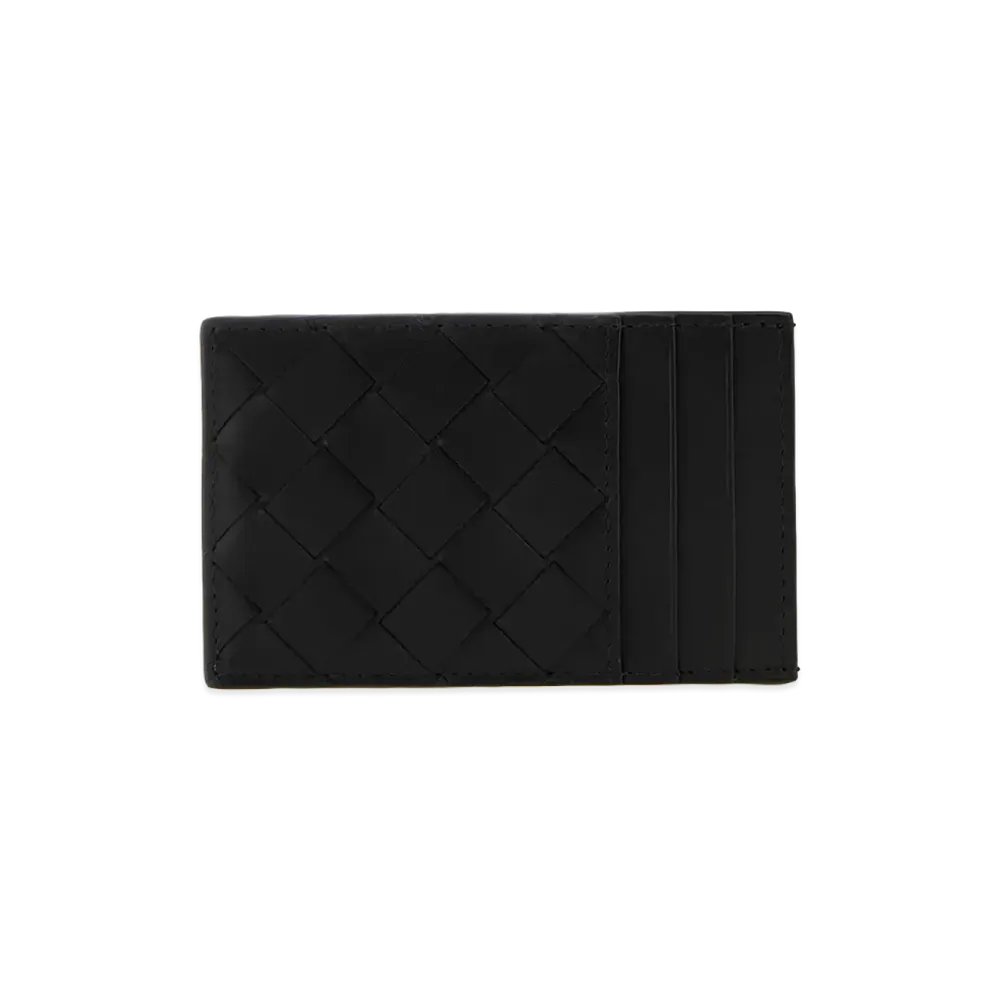Bottega Veneta Leather Card Holder "Black"