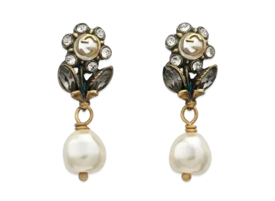 GUCCI Daisy Shape Earrings "Vintage Gold"