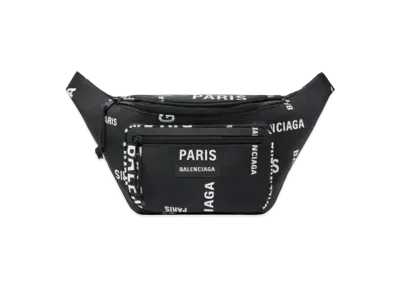 BALENCIAGA Explorer Bal Paris All Over Belt Bag "Black"