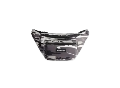 BALENCIAGA Explorer Camo Pattern Belt Bag "Grey"