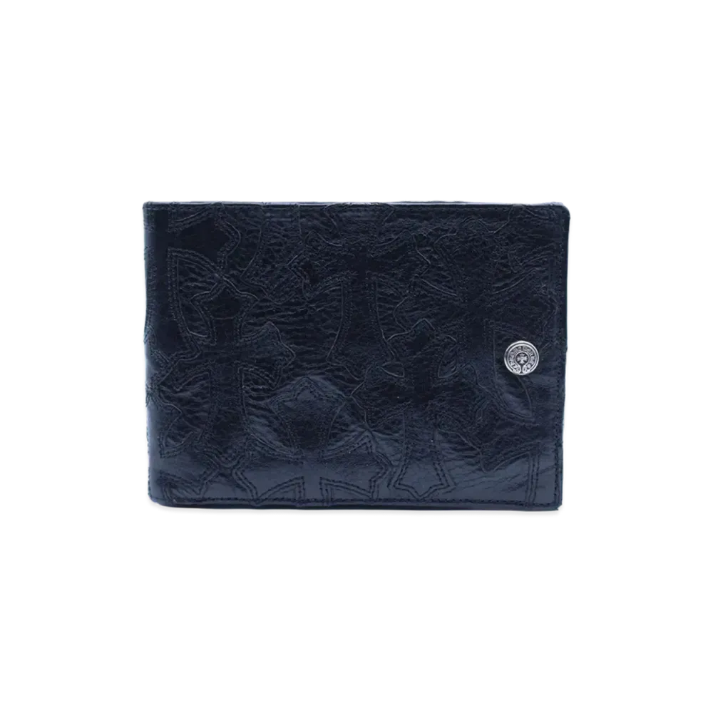 Chrome Hearts ANTI NOTHING 2 DO Heavy Leather Wallet "Black"