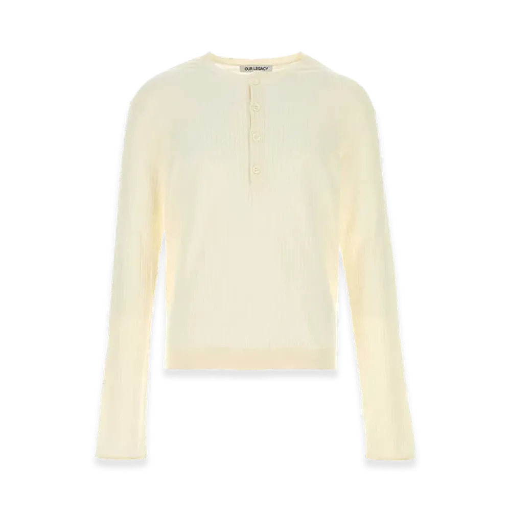 OUR LEGACY Cotton Sweater "Ivory/White"