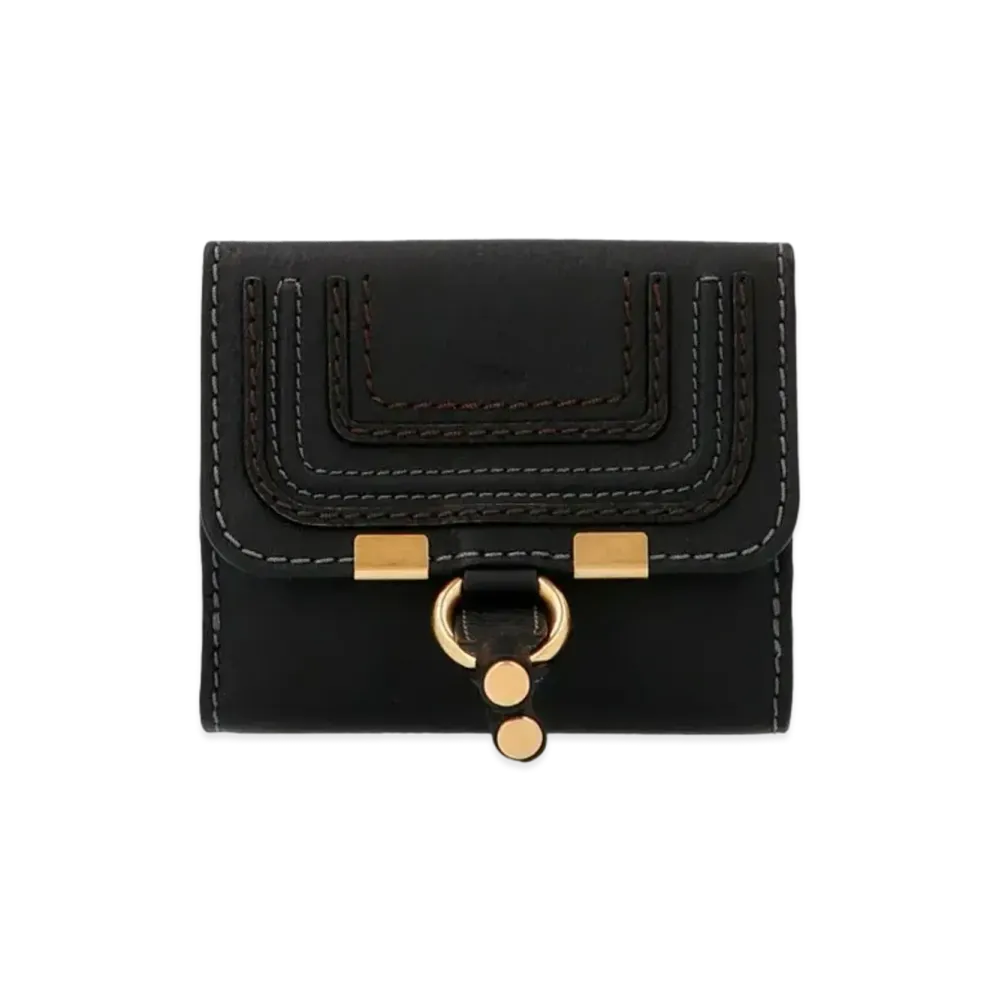 Chloe Women's Marcie Square Wallet For In Grained Calfskin "Black"