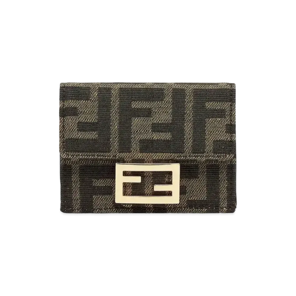 FENDI Micro Tri-Fold Wallet Fabric "Brown"