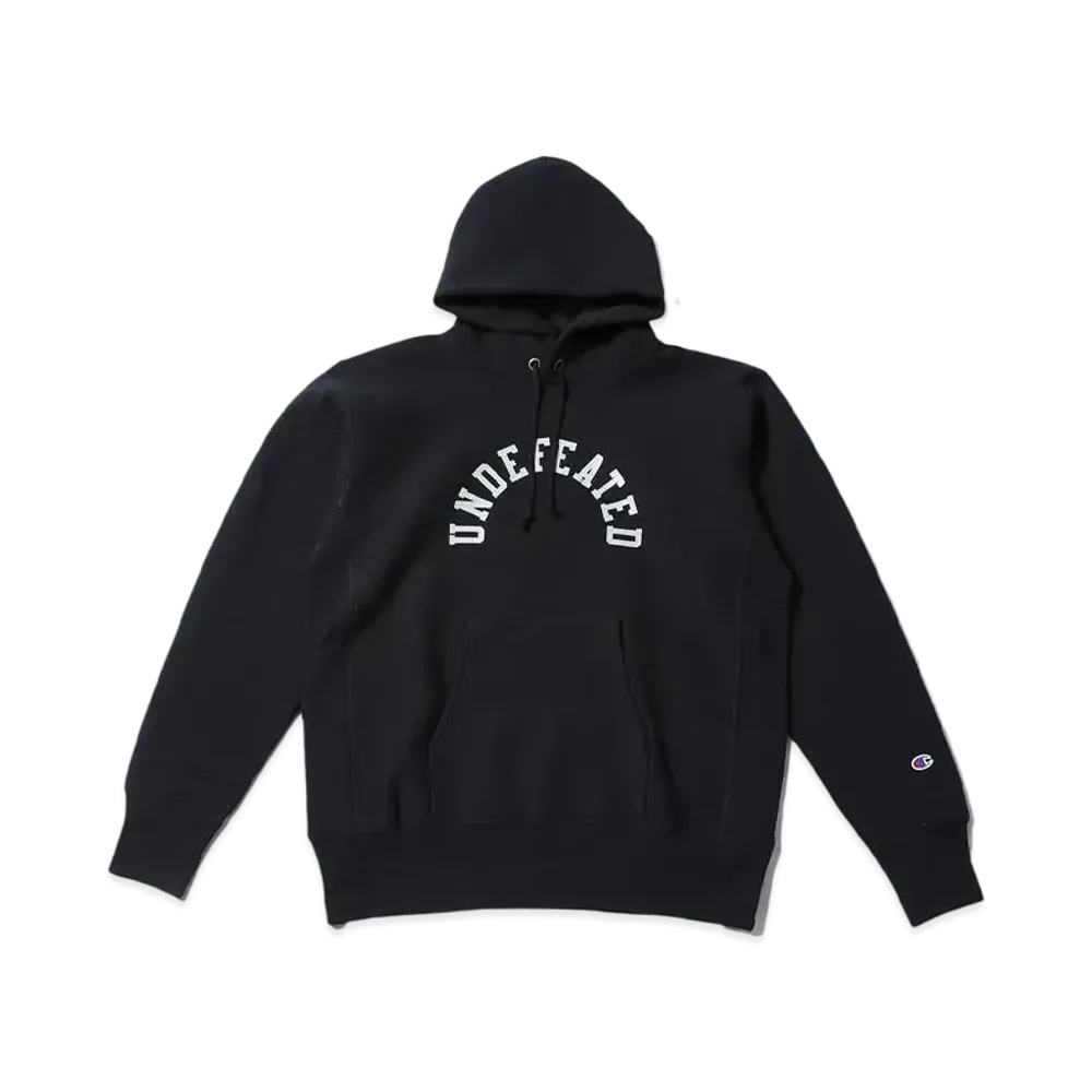 UNDEFEATED CHAMPION ARCH LOGO RW HOOD SWEAT - C8-Q141 "Black"