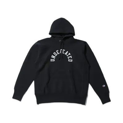 UNDEFEATED CHAMPION ARCH LOGO RW HOOD SWEAT - C8-Q141 "Black"