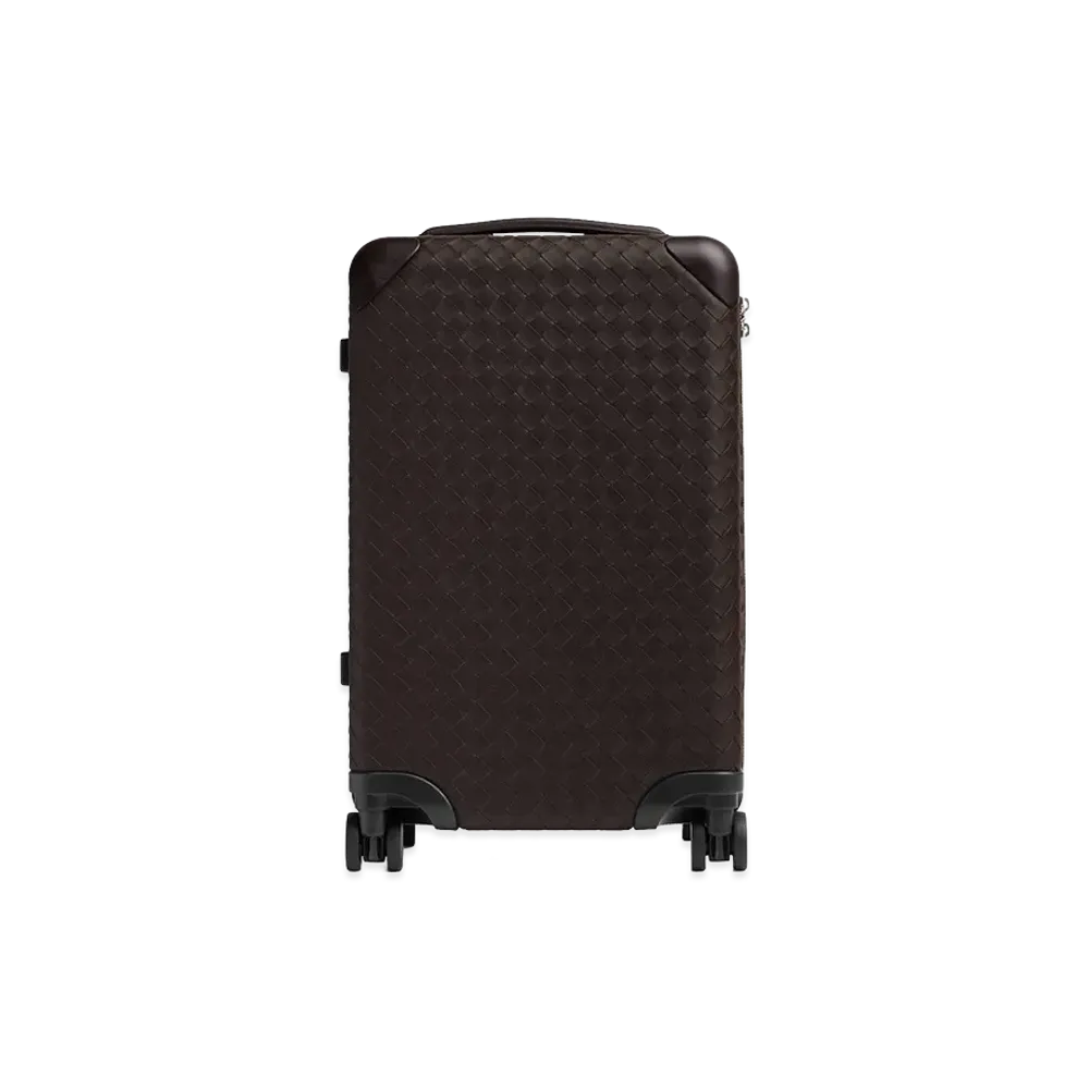 Bottega Veneta Odyssey Intrecciato Cabin Suitcase "Fondente"