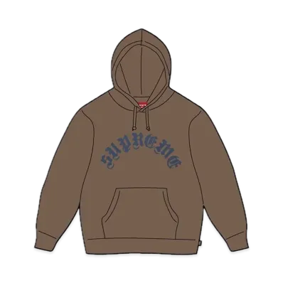 Supreme Printed Arc Hooded Sweatshirt "Dusty Brown"