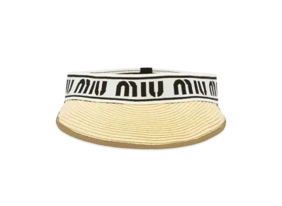 MIU MIU Logo With Straw Vibrator "Beige"