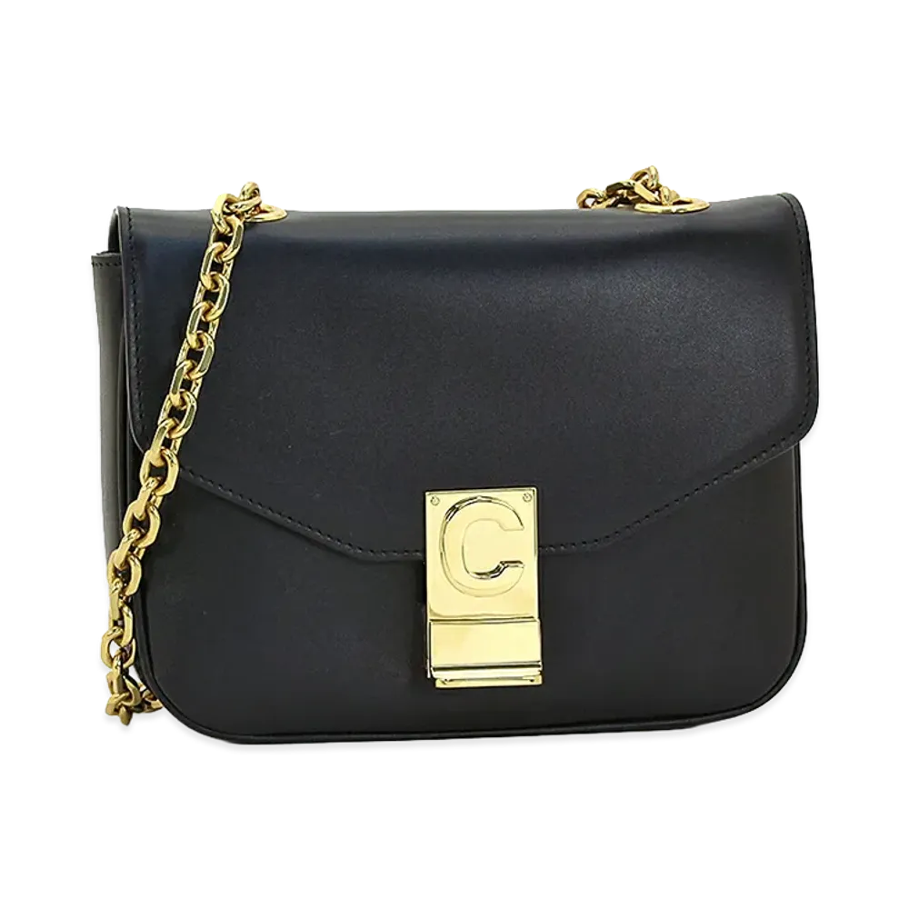 CELINE Women's Shoulder Bag Chain Bag Small C "Black"
