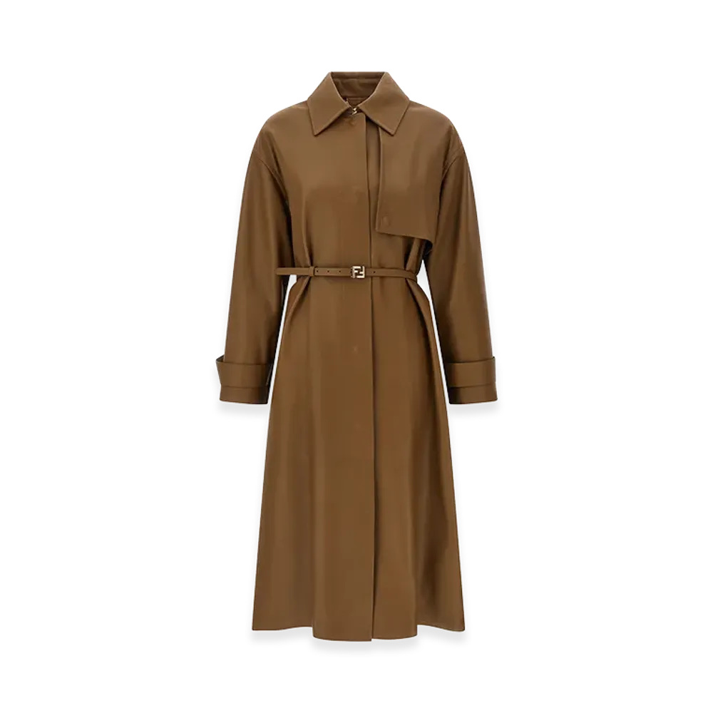 FENDI Women's Nappa Trench Coat "Brown"