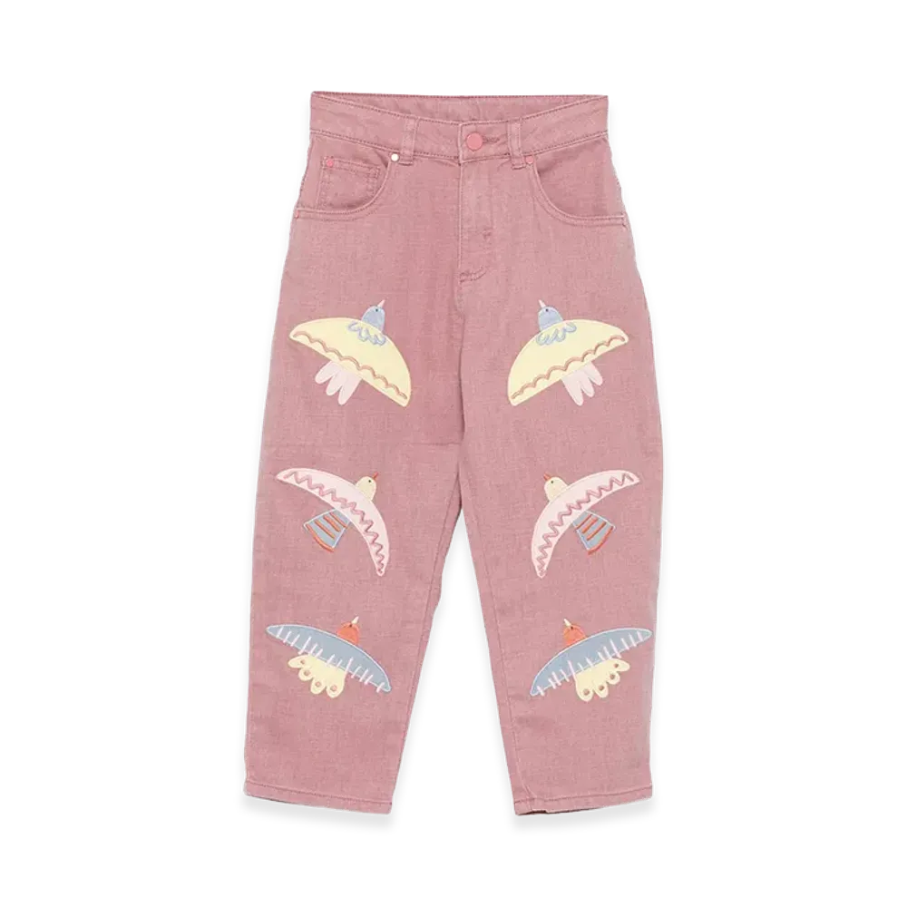 STELLA McCARTNEY Kids Jeans With Embroidery "Nude/Neutrals"