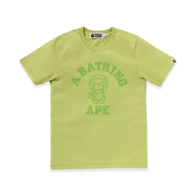 A BATHING APE Overdye Milo College Tee "Green"