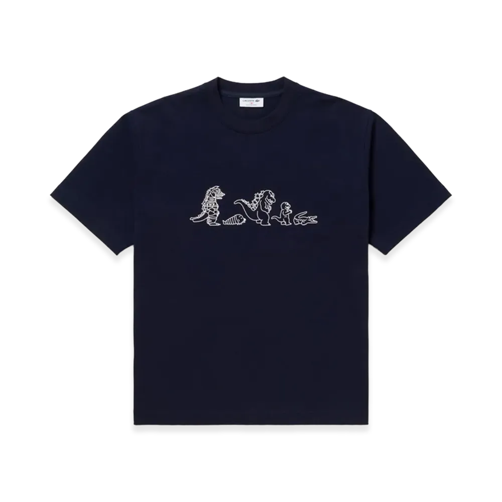 LACOSTE x Godzilla 2.0 Team Godzilla Tee "Navy"