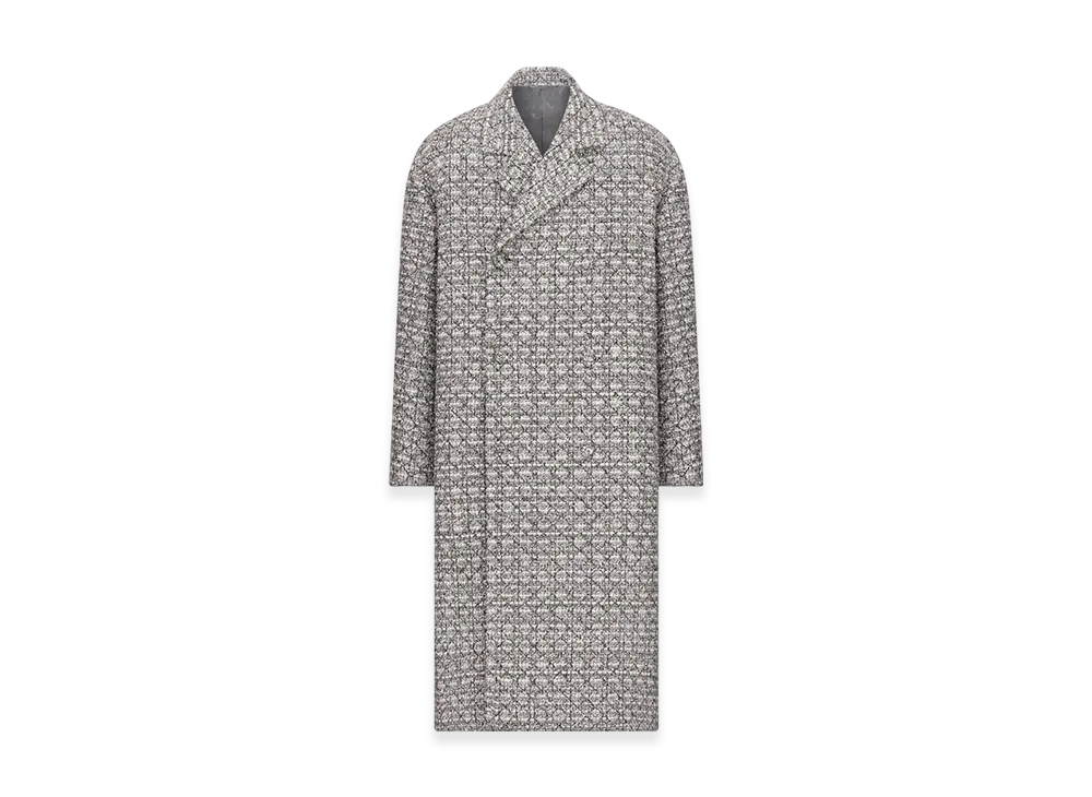 アンゴラ混❤️Dior ディオール　ロングコート　アニマル柄　グレー　Mサイズ ディオール コート 人気アイテム通販(新品/中古) | スニーカーダンク