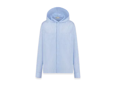 Dior Christian Dior Couture Hooded Shirt Poplin Stripes "White/Blue"