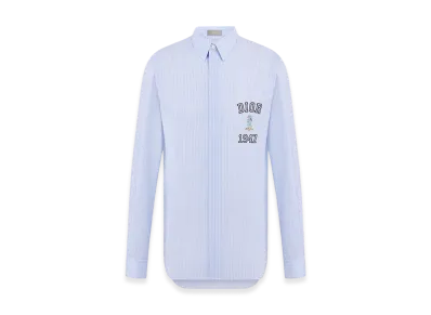 Dior Bobby Poplin Shirt Striped "Blue"