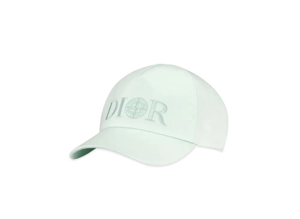 Dior x Stone Island Baseball Cap Technical Cotton "Light Green"