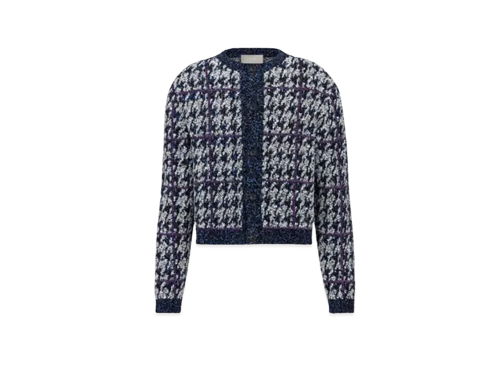 Dior Cardigan Houndstooth Technical Jacquard "Gray"