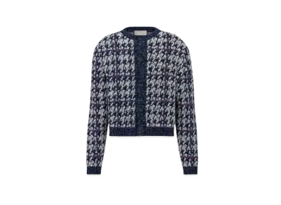 Dior Cardigan Houndstooth Technical Jacquard "Gray"