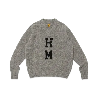 HUMAN MADE V-Neck Knit Sweater "Gray"