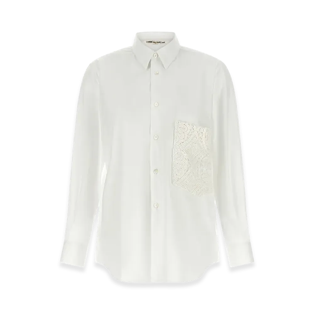 COMME des GARCONS Women's Crochet Pocket Shirt "White"
