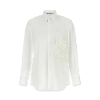 COMME des GARCONS Women's Crochet Pocket Shirt "White"