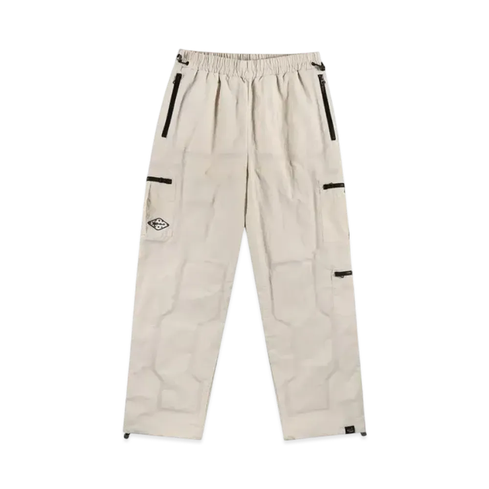Unknown London Heat Seal Tape Track Pants "Beige"