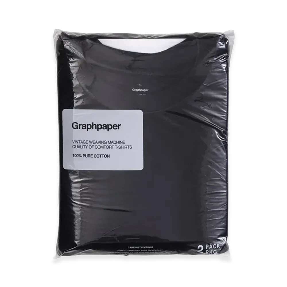 Graphpaper 2-Pack Crew Neck Tee "Black"