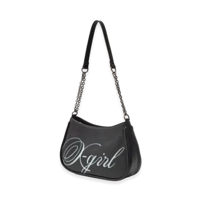 X-Girl Women's Spray Script Logo Shoulder Bag "Black"