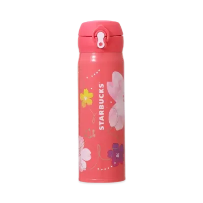 STARBUCKS SAKURA 2024 handy stainless steel bottle 500ml "Vivid Pink"