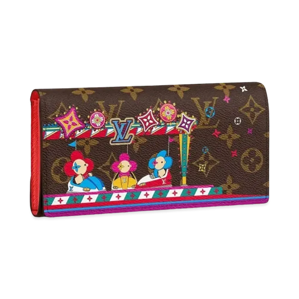 Louis Vuitton Sarah Wallet Monogram Vivienne Holiday "Rouge"