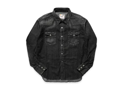 SubCulture Skulltag Blackdenim Western Shirt (Concho SV925) "Black"