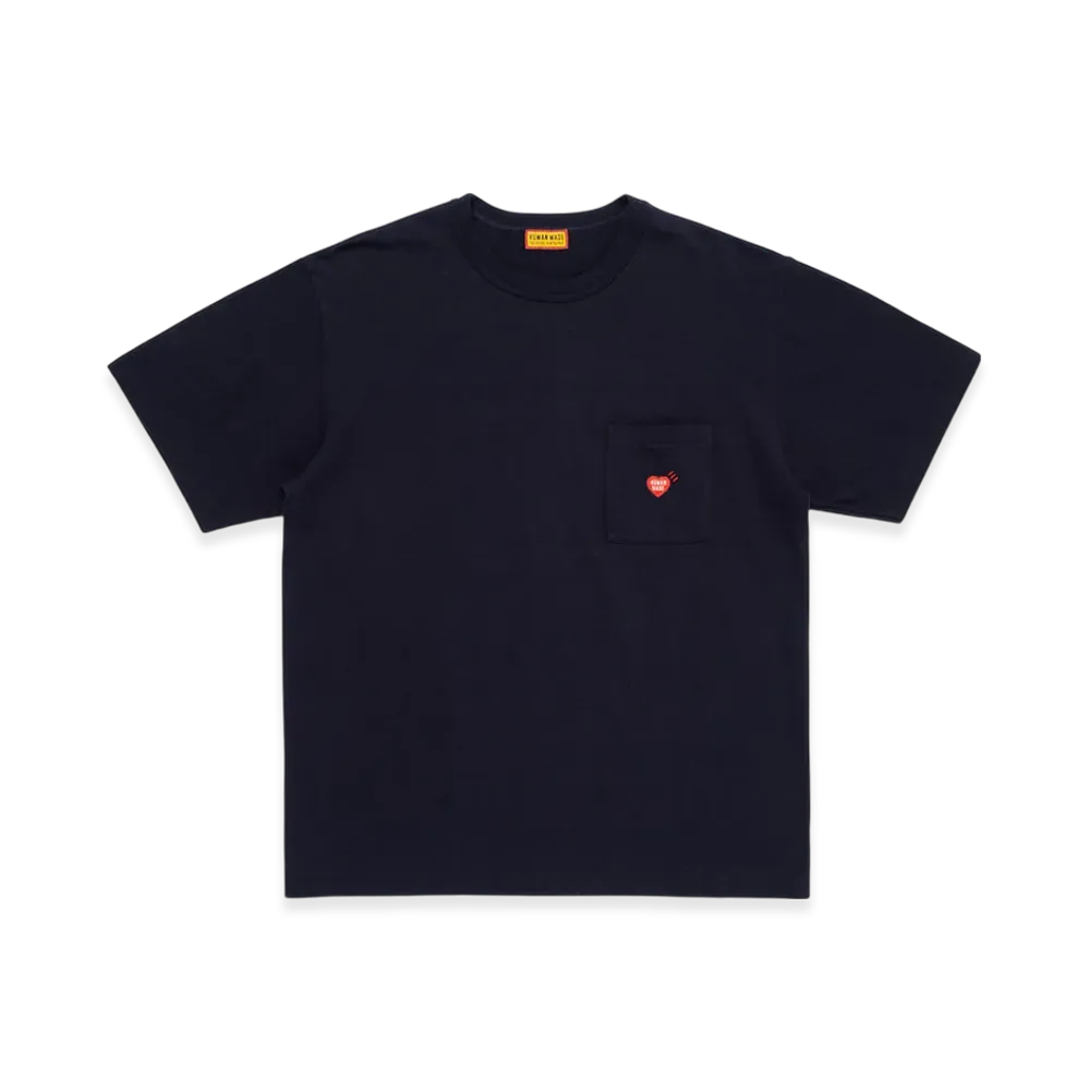 HUMAN MADE Heart Pocket T-Shirt "Navy"