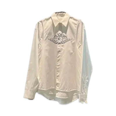 Jordan Wings Button Down Shirt "White"